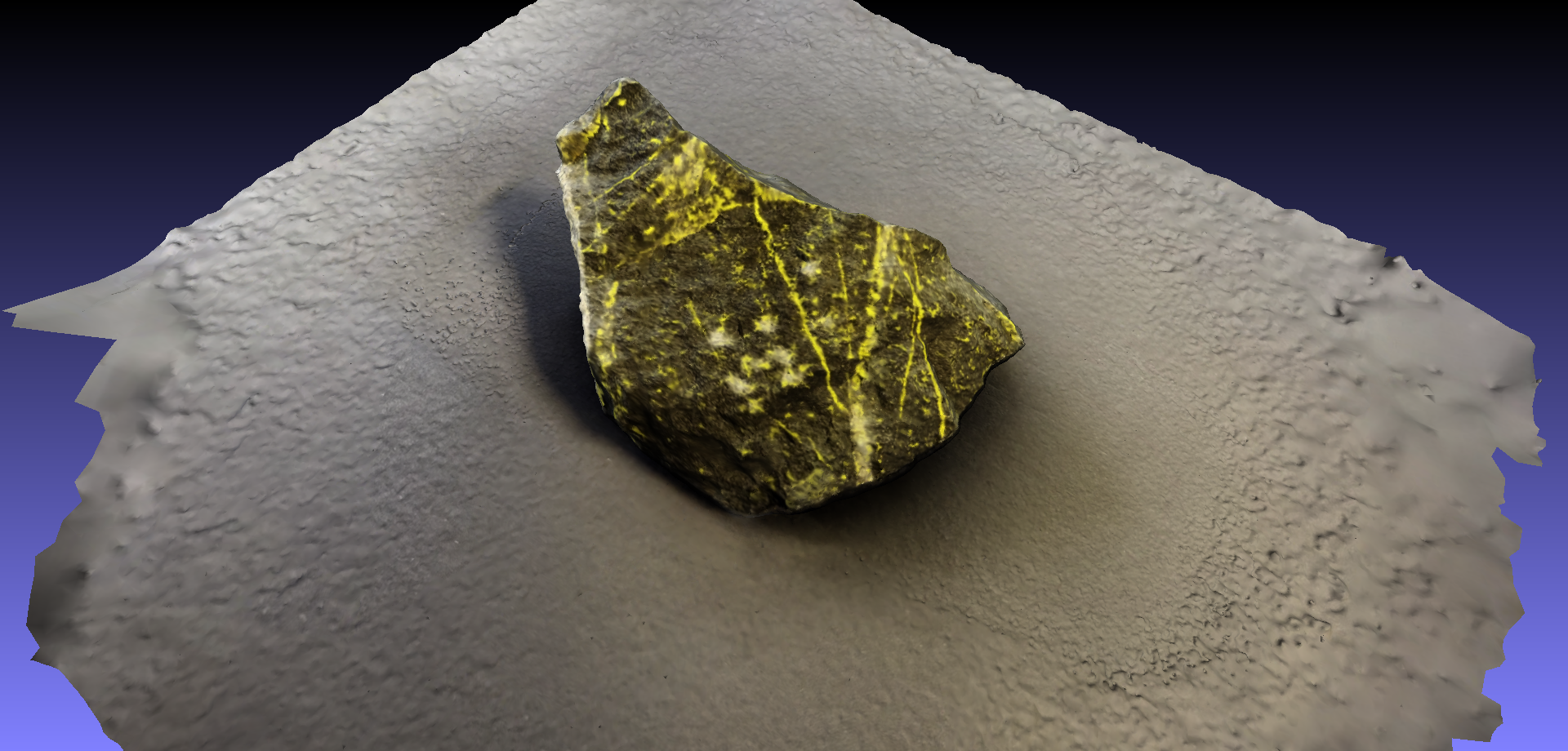 3D reconstruction with copper veins highlighted